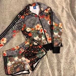 Adidas floral tracksuit